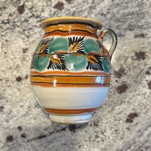 Handcrafted Ceramic Vase with Multicolor Design